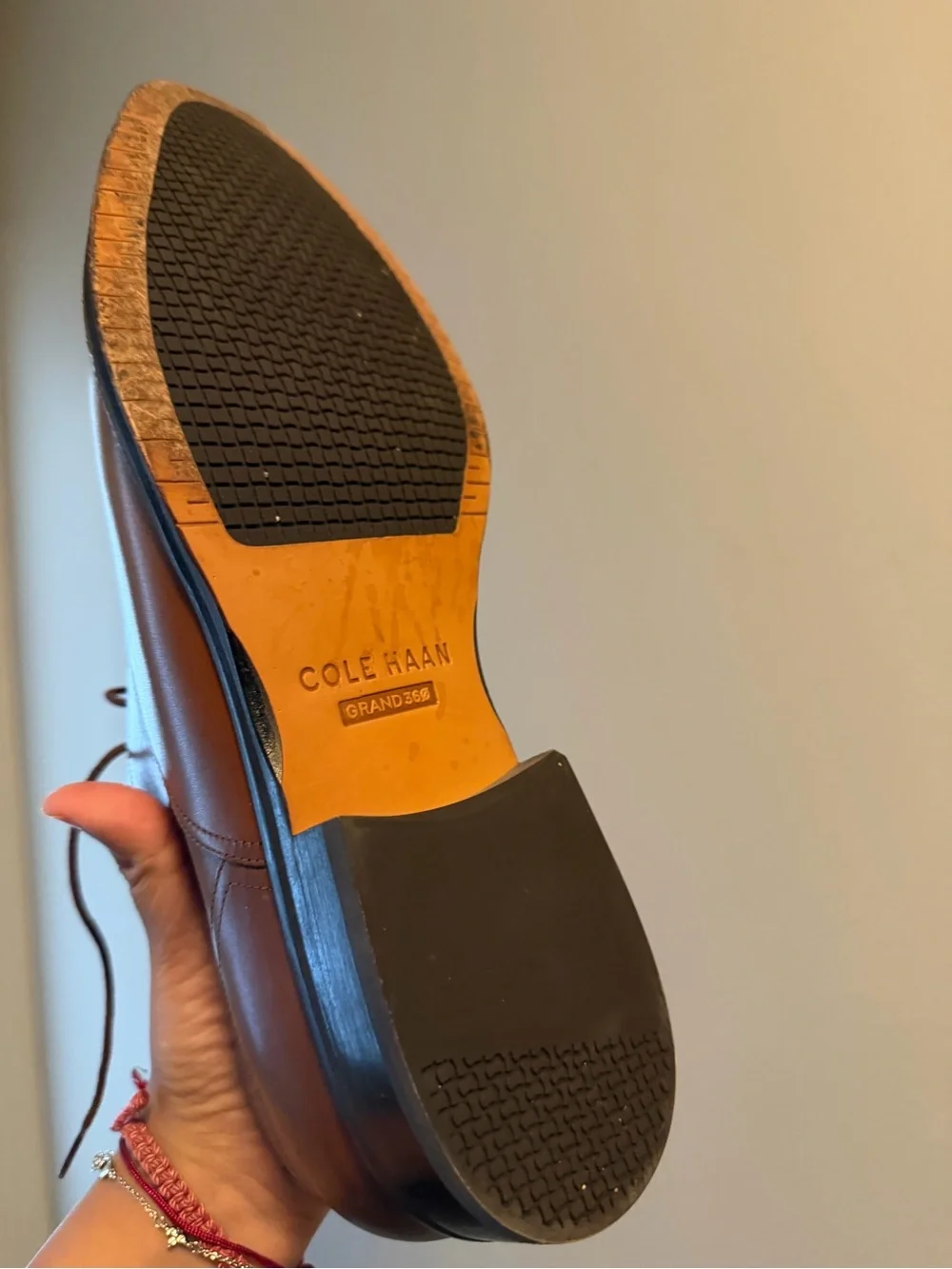 Cole Haan Men’s Tan Leather Cap-Toe Derby
